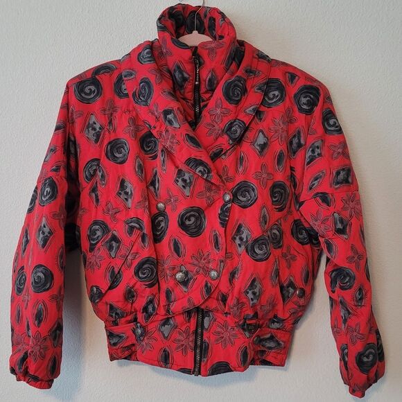 NILS Jackets & Blazers - Nils Skiwear Vintage Skiwear Red Puffed Jacket Size 8